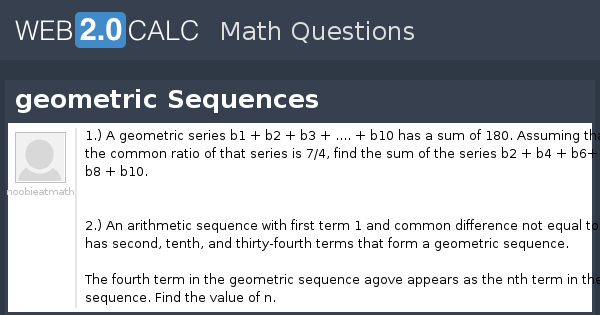 How To Find Geometric Sequence