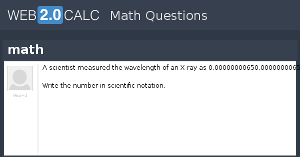 View question math