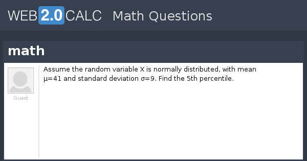 View question math