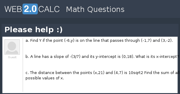 View question Please help )