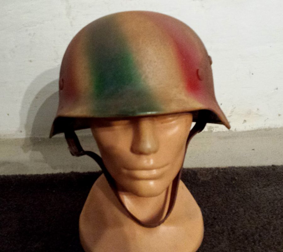 M35 STAHLHELM SS ELITE NORMANDIE CAMO 3 FABRTARN www.helmfabrik.eu