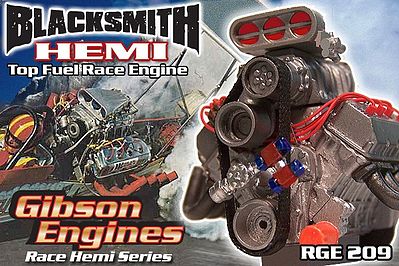 Ross-Gibson Blacksmith Hemi Top Fuel Race Car Engine Plastic Model