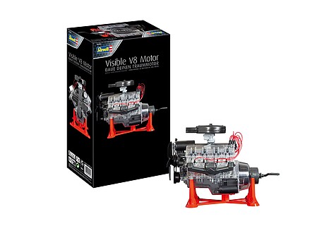 Revell-Germany Visible V-8 Engine Plastic Model Engine Kit 1/4 Scale #0460
