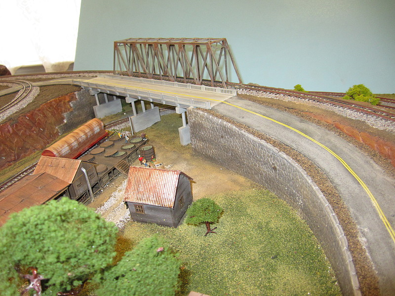 Early 150' Highway Overpass w/ 4 Piers Model Railroad Bridge Kit
