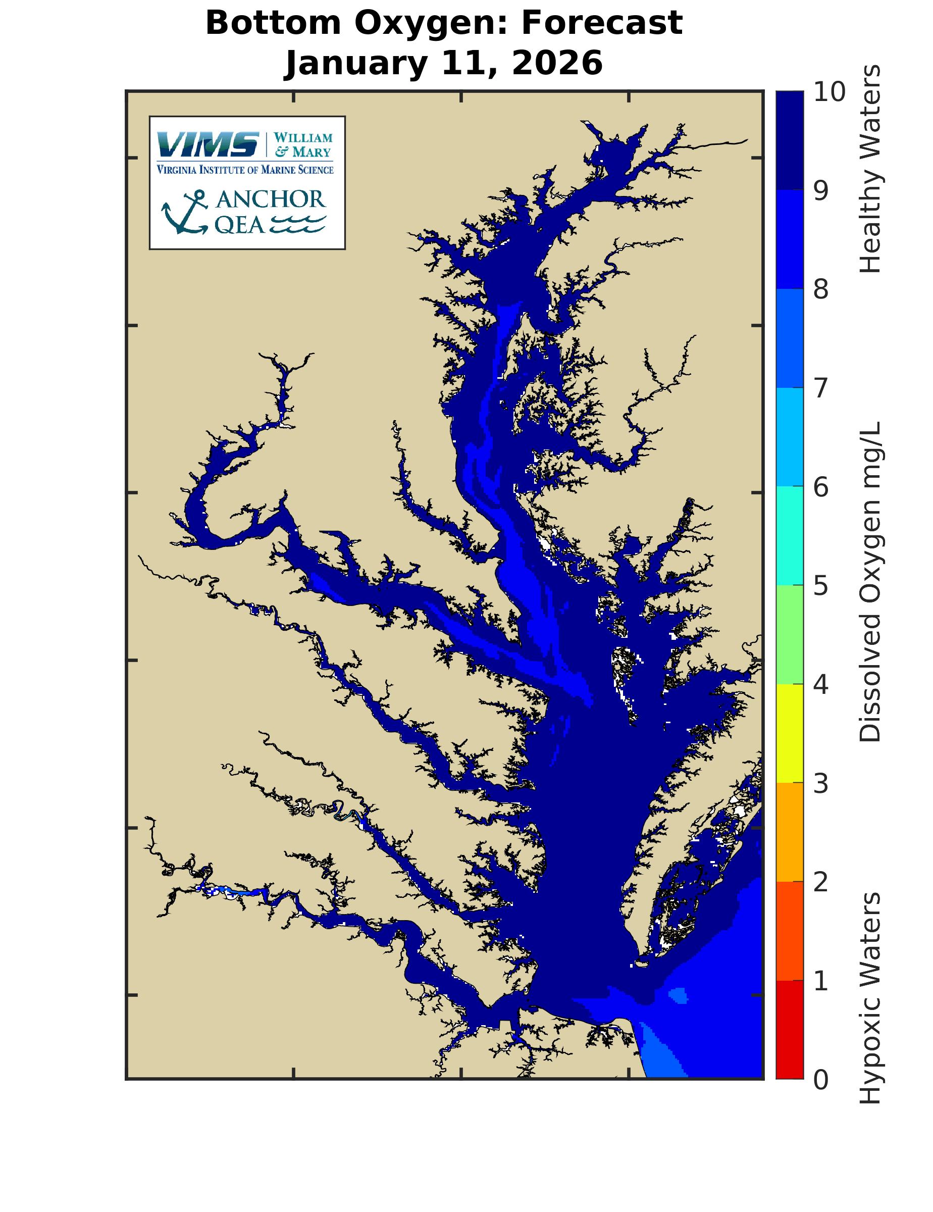 Chesapeake Bay Hypoxia Forecast Virginia Institute of Marine Science