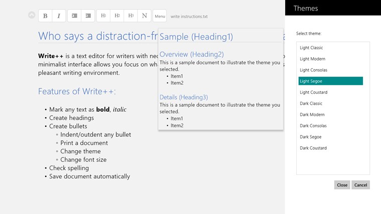 Write++, un genial editor de texto para Windows 8 y RT