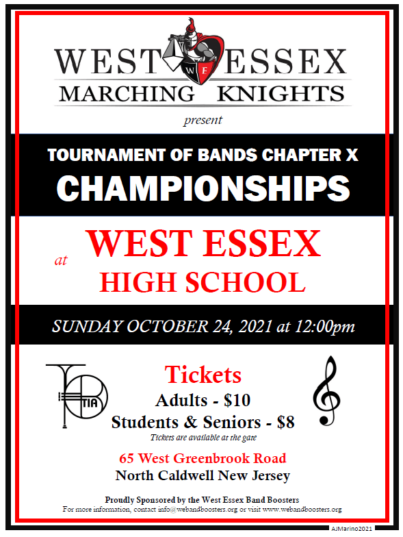 For Visitors and Spectators West Essex Band Boosters
