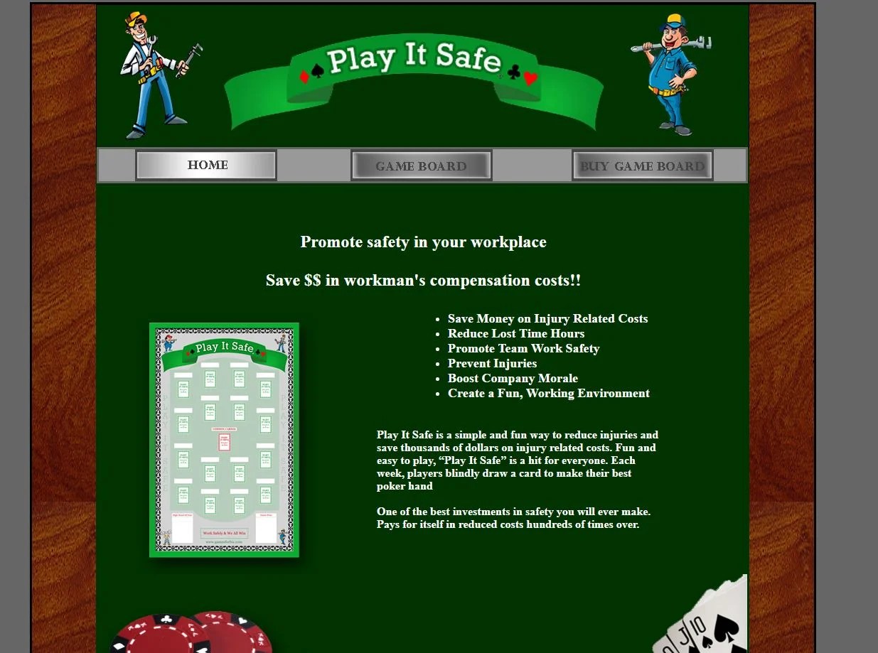Play It Safe Workplace Safety Game Save on Workman's Compensation