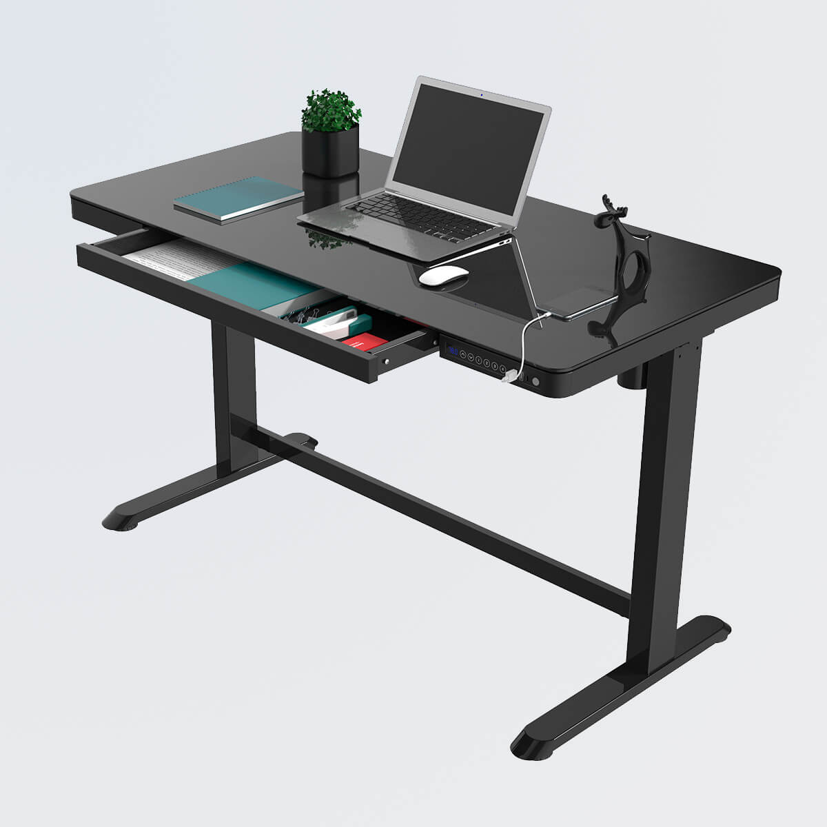 Glass Tabletop Standing Desk ET118N