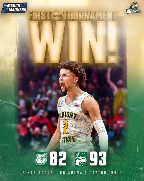 Wright State Newsroom Raiders win first men’s NCAA Tournament game