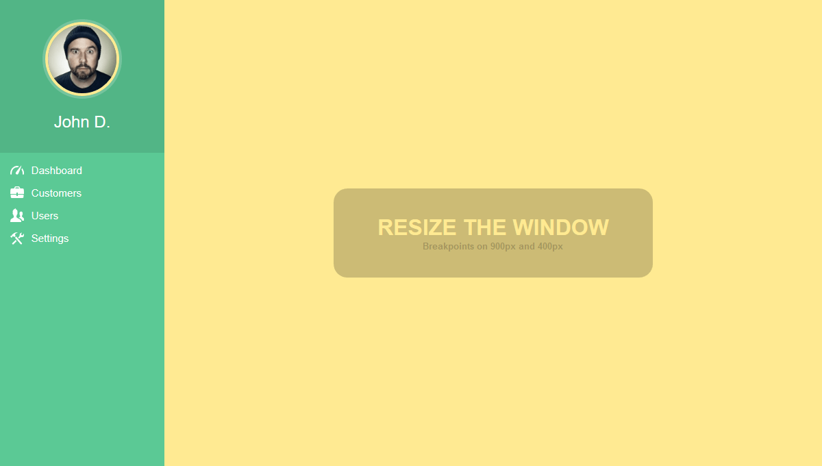 FULLY RESPONSIVE CSS3 SIDEBAR MENU