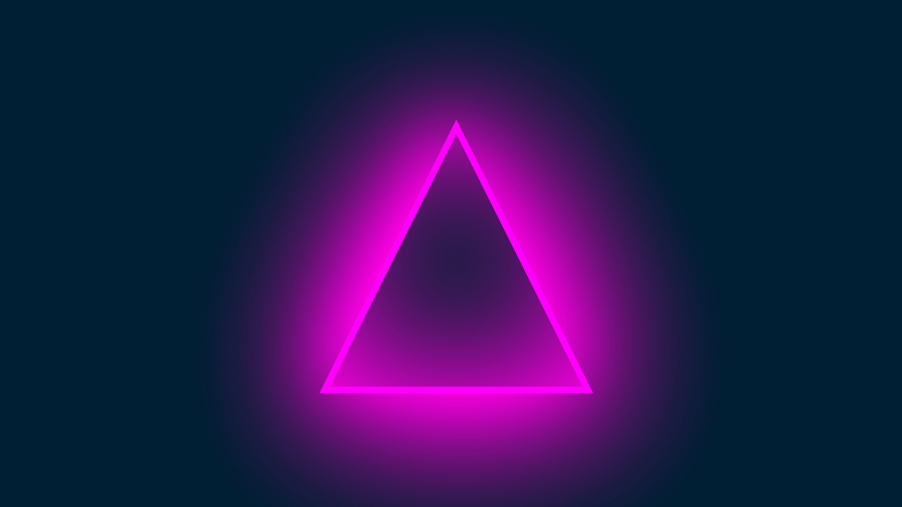 TRIANGLE WITH NEON GLOW EFFECT