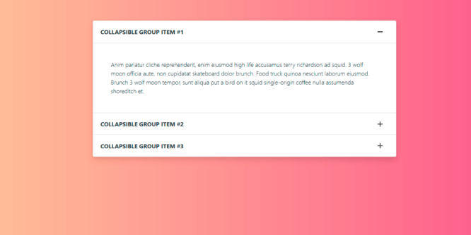 BOOTSTRAP 4 ACCORDION WebArtDeveloper