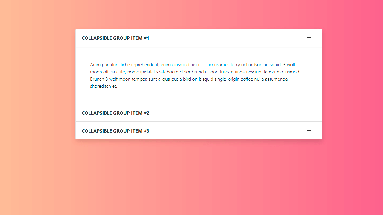 BOOTSTRAP 4 ACCORDION