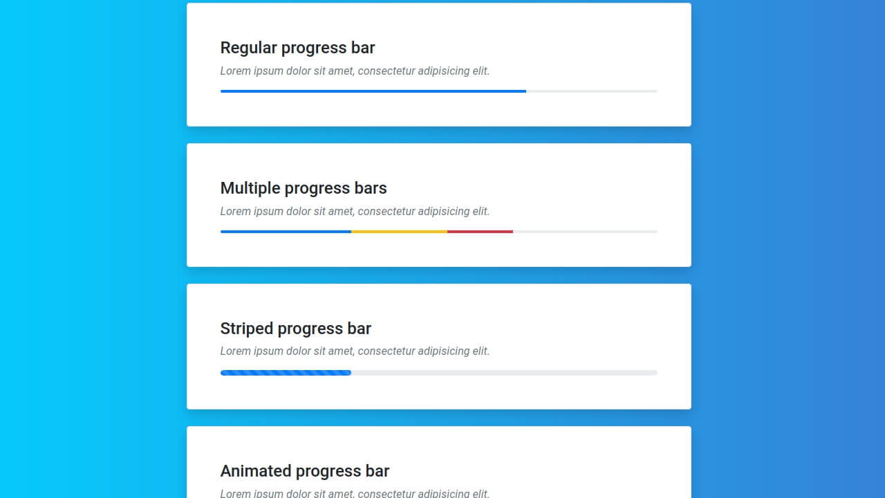 BOOTSTRAP 4 PROGRESS BAR