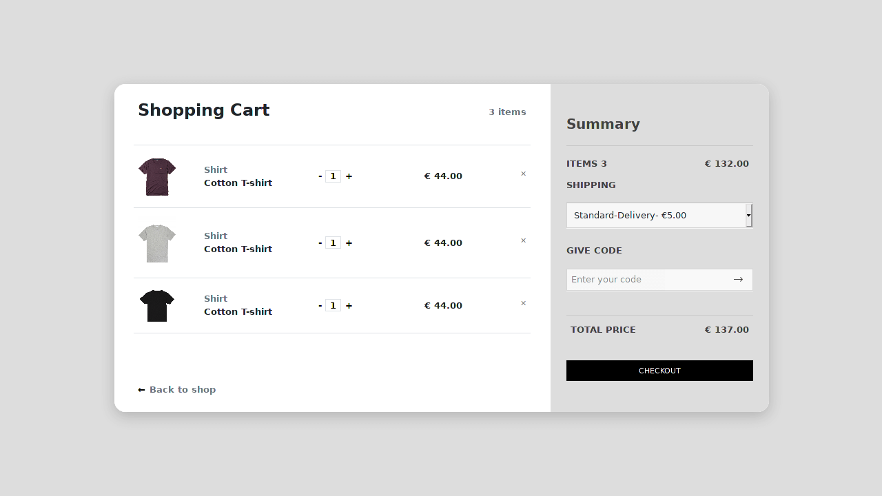BOOTSTRAP 4 SHOPPING CART