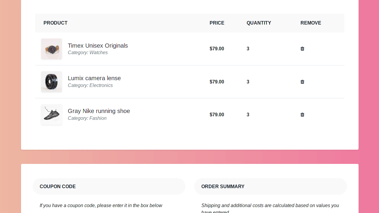 BOOTSTRAP SHOPPING CART