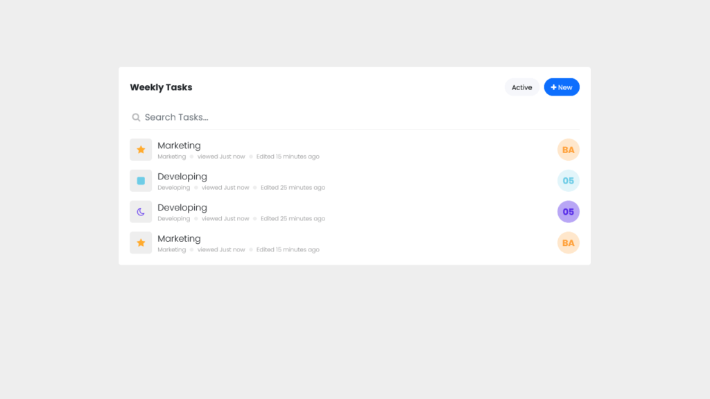 BOOTSTRAP 5 TASK LIST WITH SEARCH