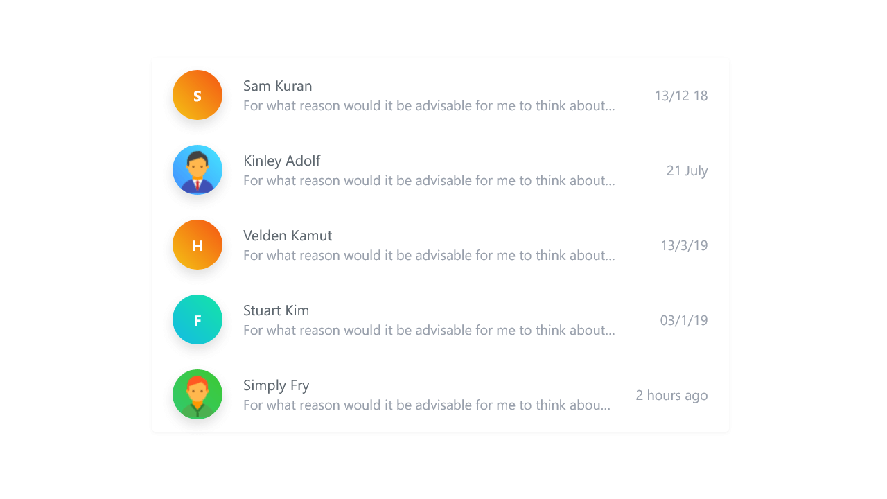 BOOTSTRAP 4 USER LIST EXAMPLE