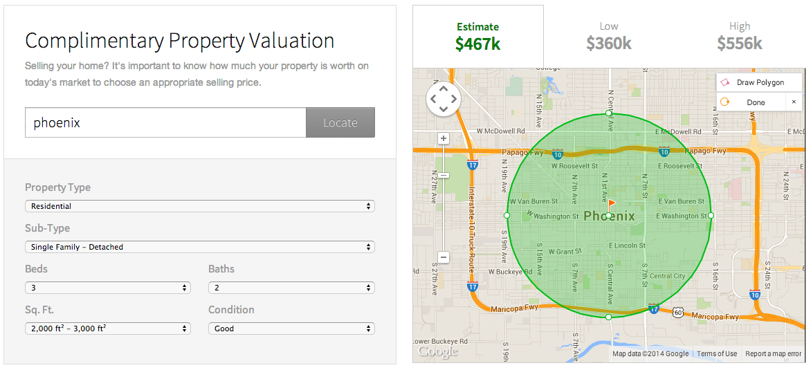 Real Estate Webmasters' property valuation tool captures seller leads