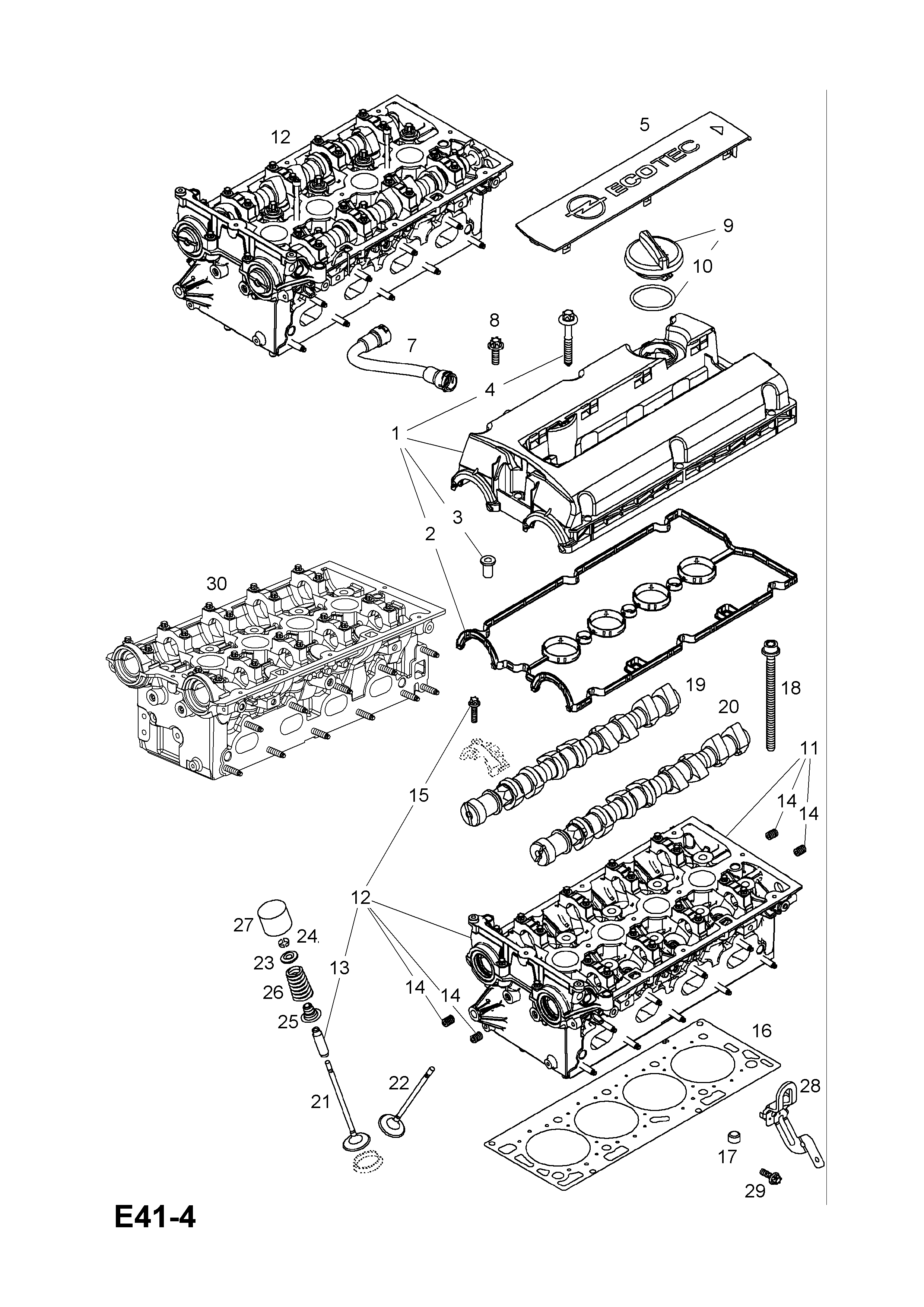 Vauxhall MERIVAA Cylinder head, plugs and gasket > EPC Online