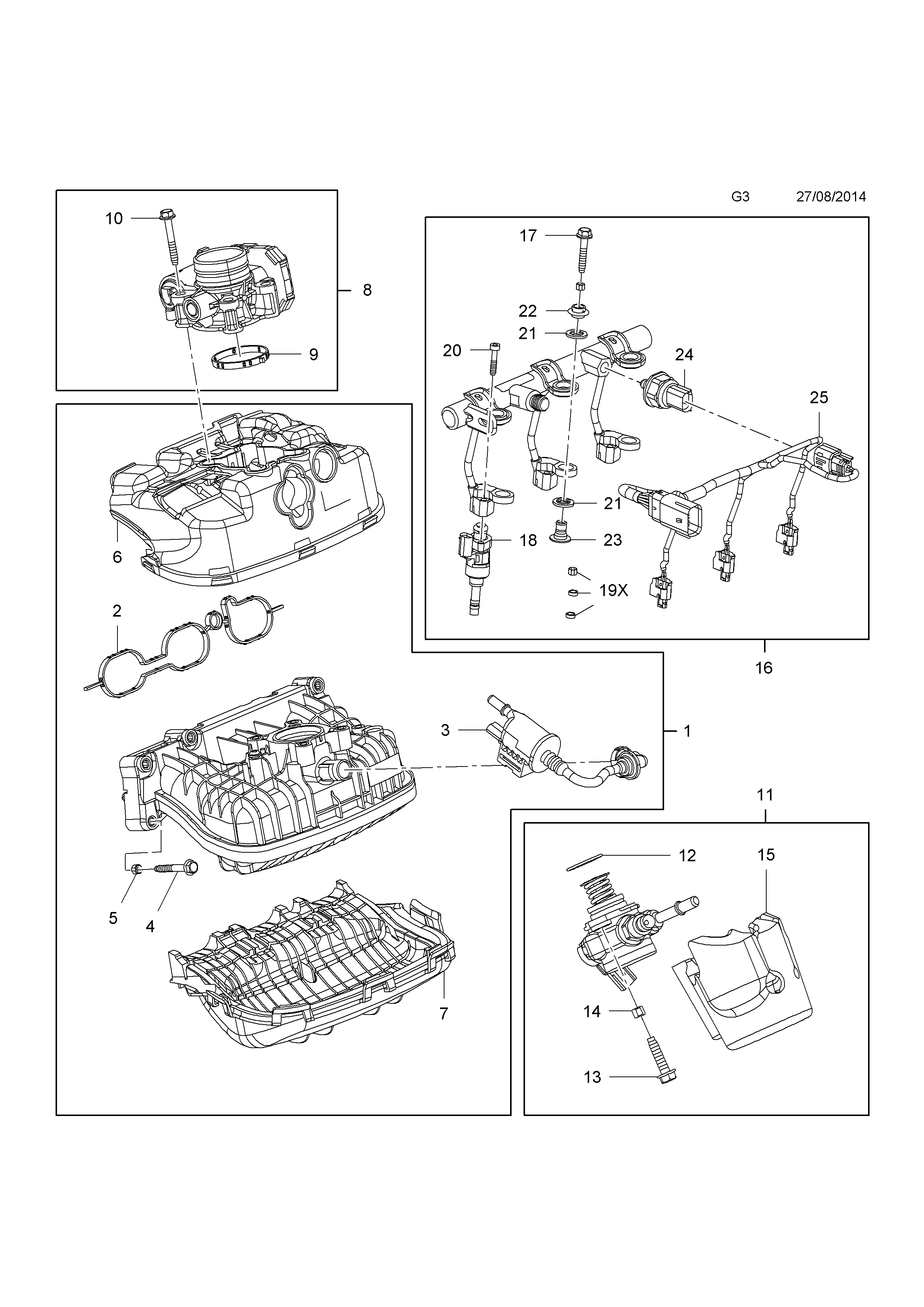 Opel ADAM Throttle valve body > EPC Online >