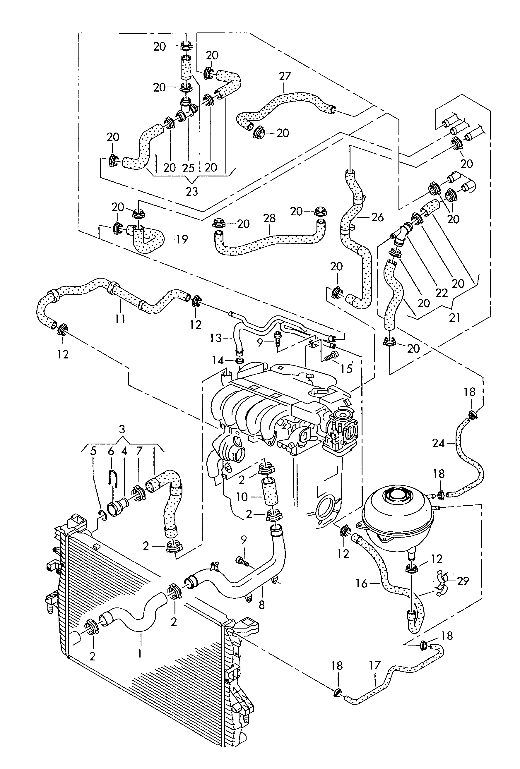 Volkswagen Transporter Kombi (2007 2007) auxiliary heater for water