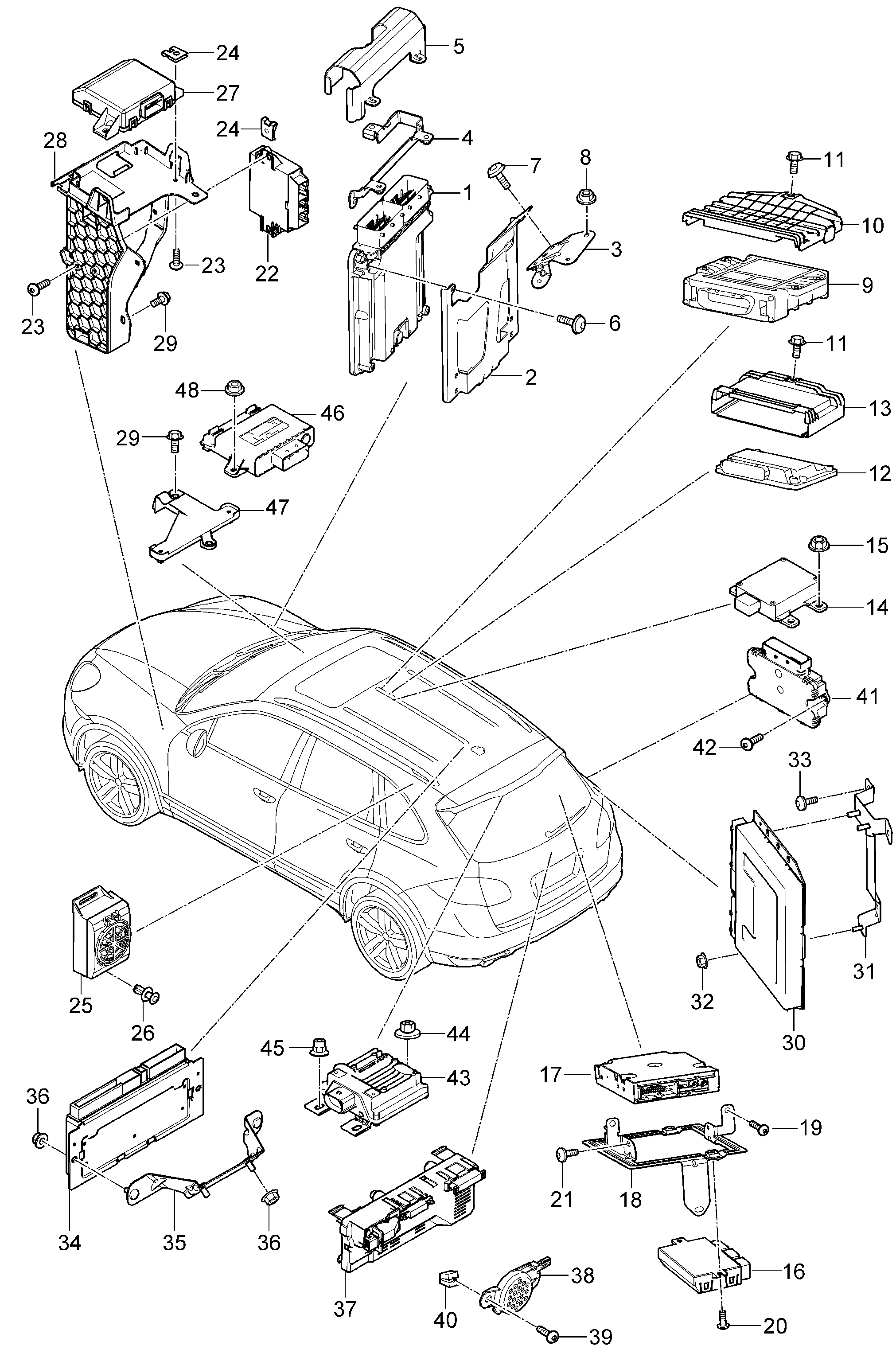 Porsche Cayenne (2011 2017) Oil pump. Fuel pump. Reversing camera