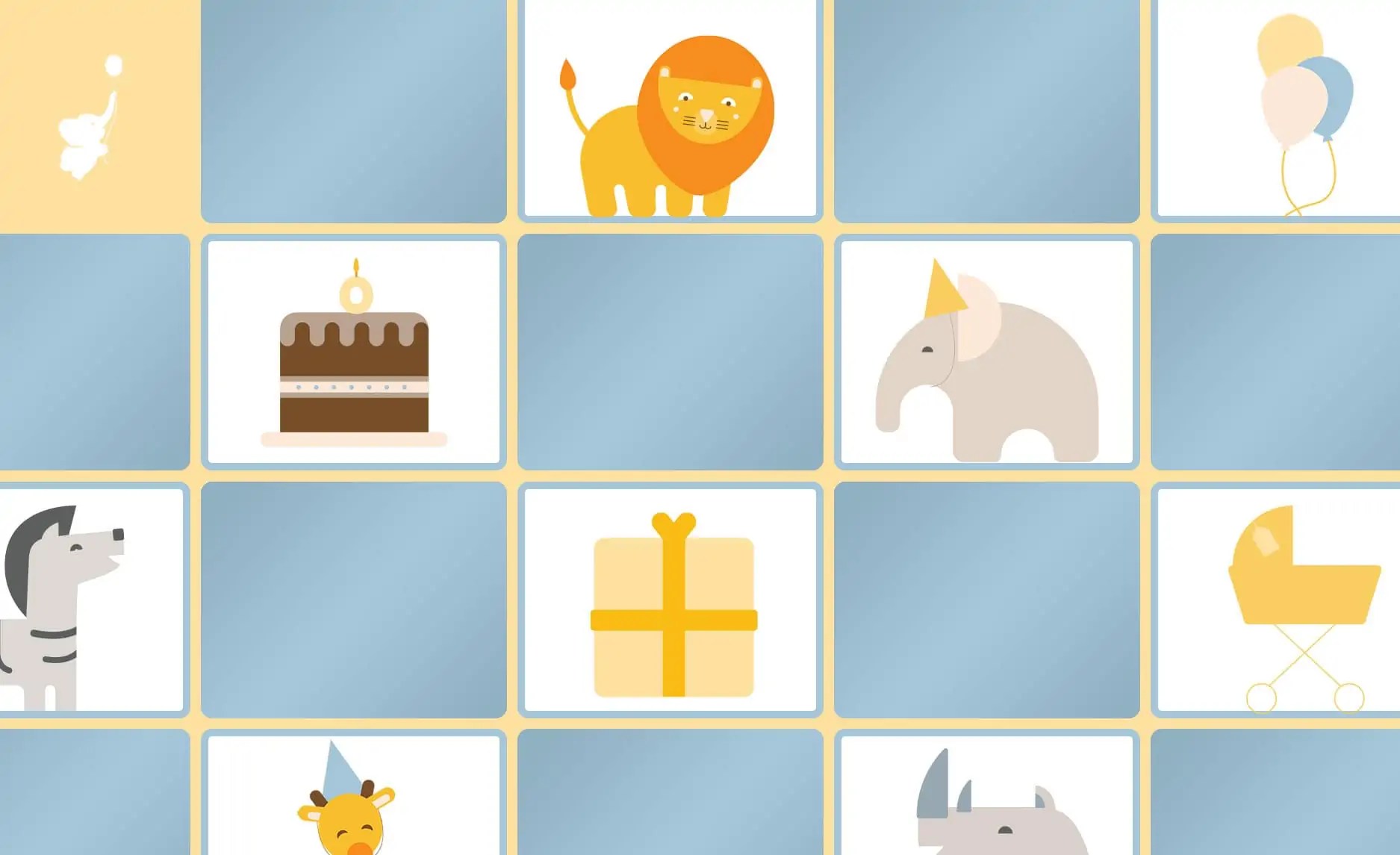 The Baby Shower Memory Game with FREE interactive slide game!