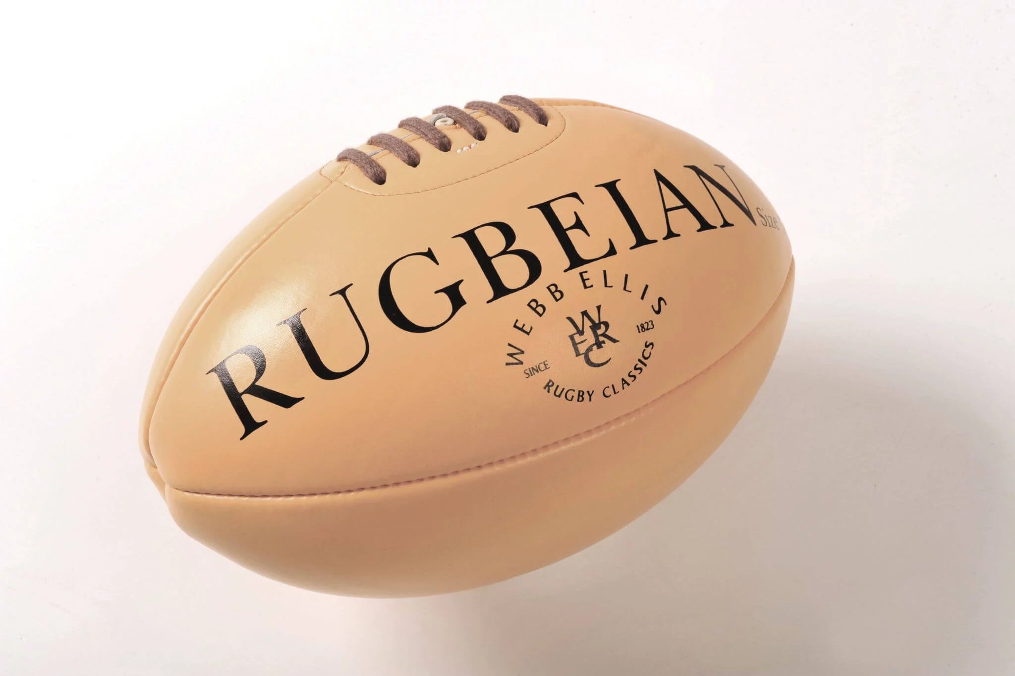 Leather Rugbeian Rugby Ball sz 5 b Ellis Rugby
