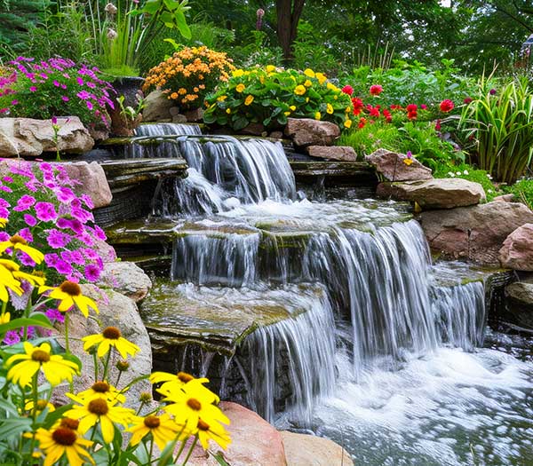 Build a DIY Backyard Waterfall b's Water Gardens