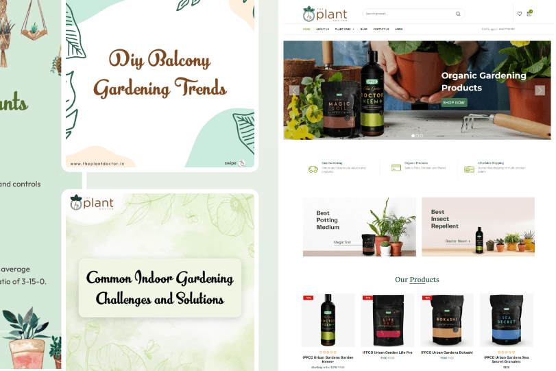 The Plant Doctor UI UX Design, Branding, site, Logo Design