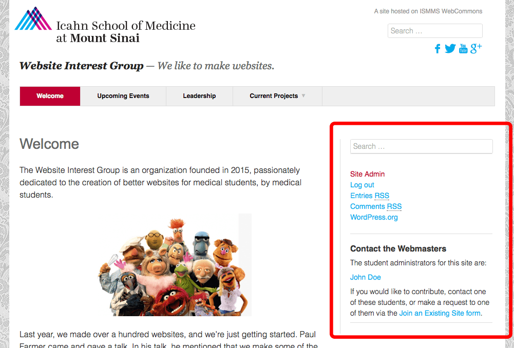 » Tutorials Customizing the Sidebar