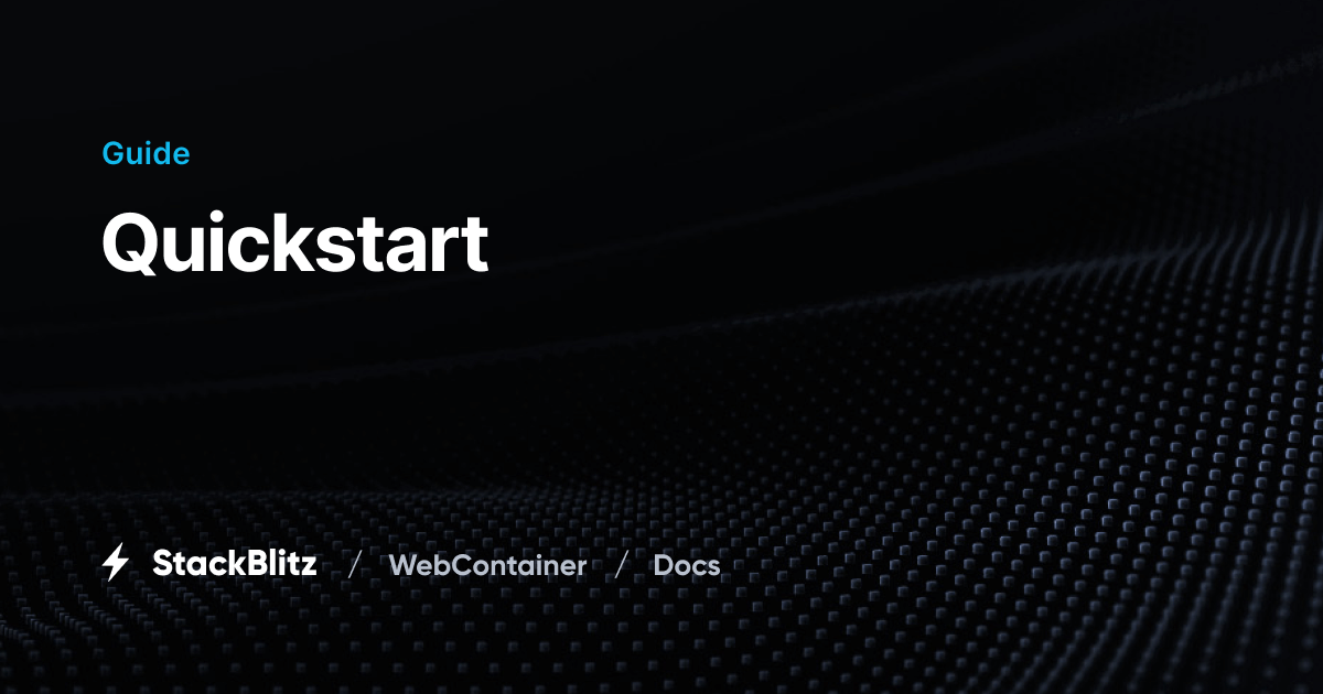 Quickstart Containers