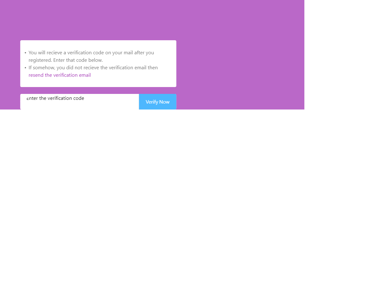 Bootstrap 4 verify email form with information text  Designer Wall