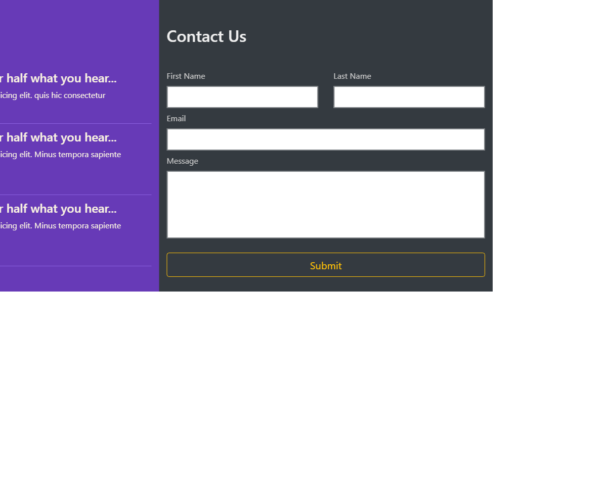 Contact Form With News Web Designer Wall