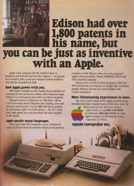A Showcase of Vintage Apple Advertisements Web Design Ledger
