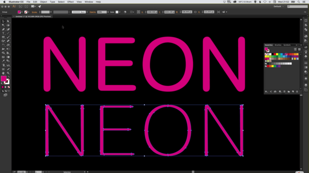 How to Create a Neon Text Effect in Adobe Illustrator