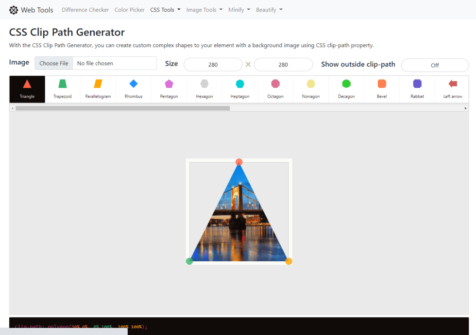 CSS clippath generator tool Misc
