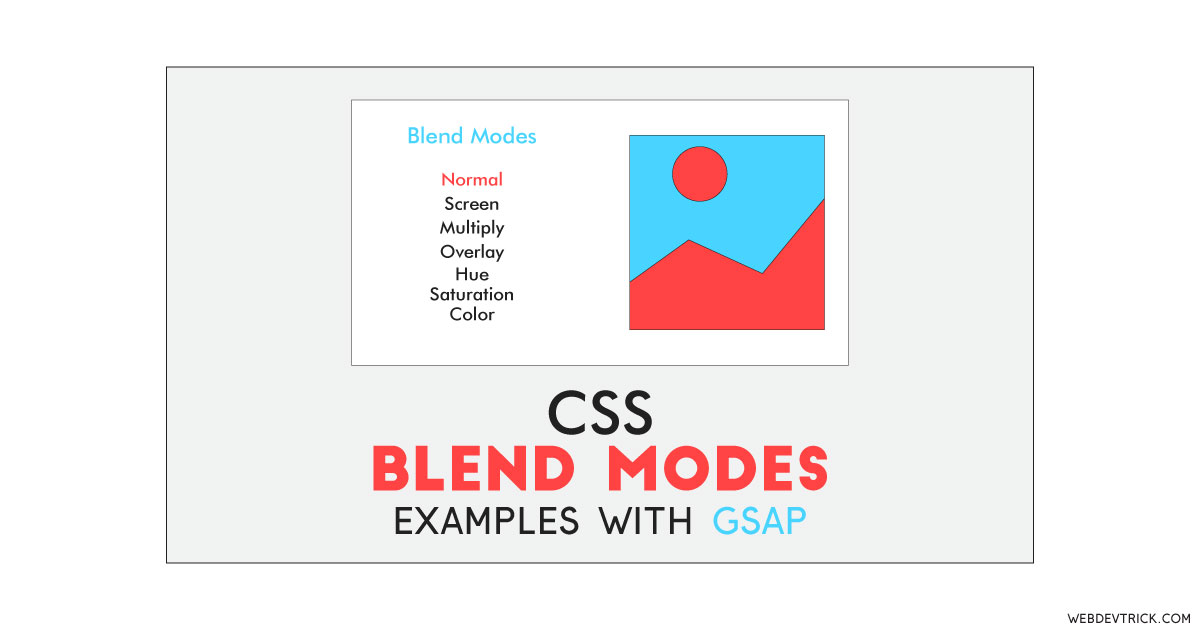 Blend Modes Example Using GSAP CSS BackgroundBlendMode