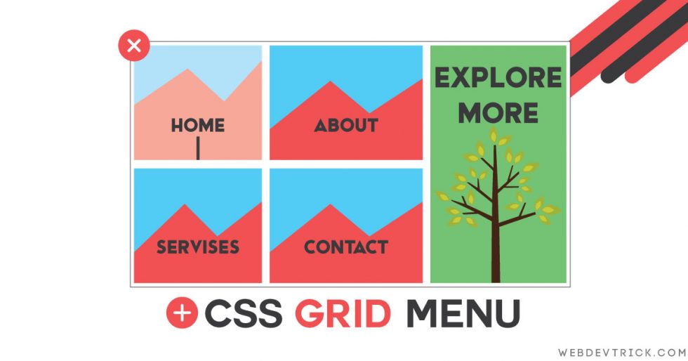 CSS Grid Menu Layout With Display Flex Responsive Grid Design