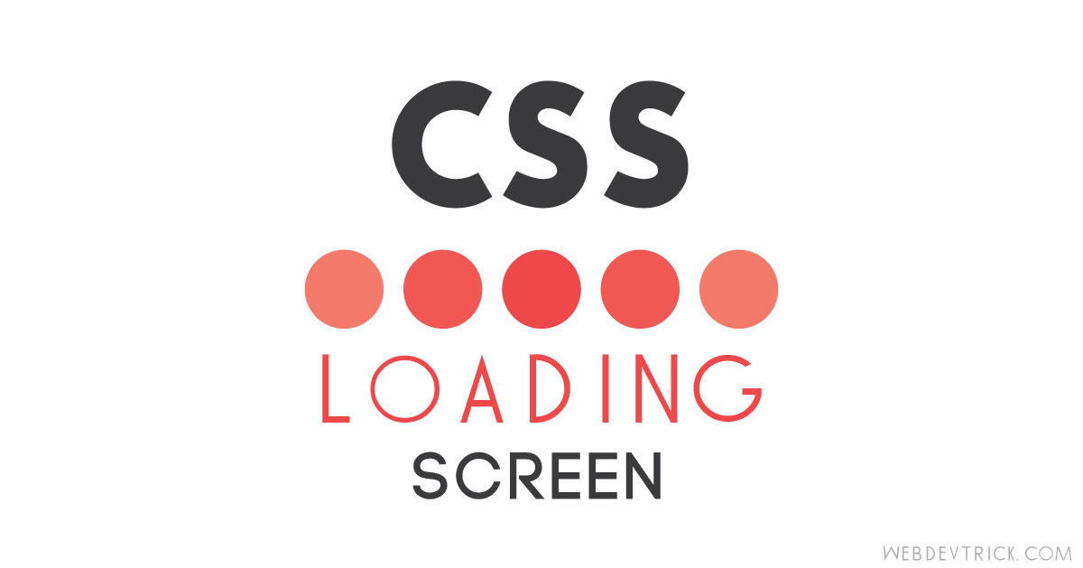 CSS Loading Screen Animation GIF Type Preloader