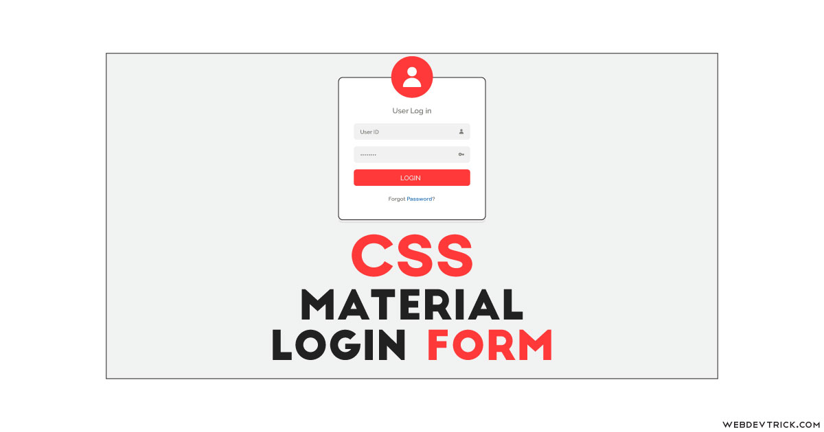 CSS Material Login & Signup Form With jQuery Material Design Form