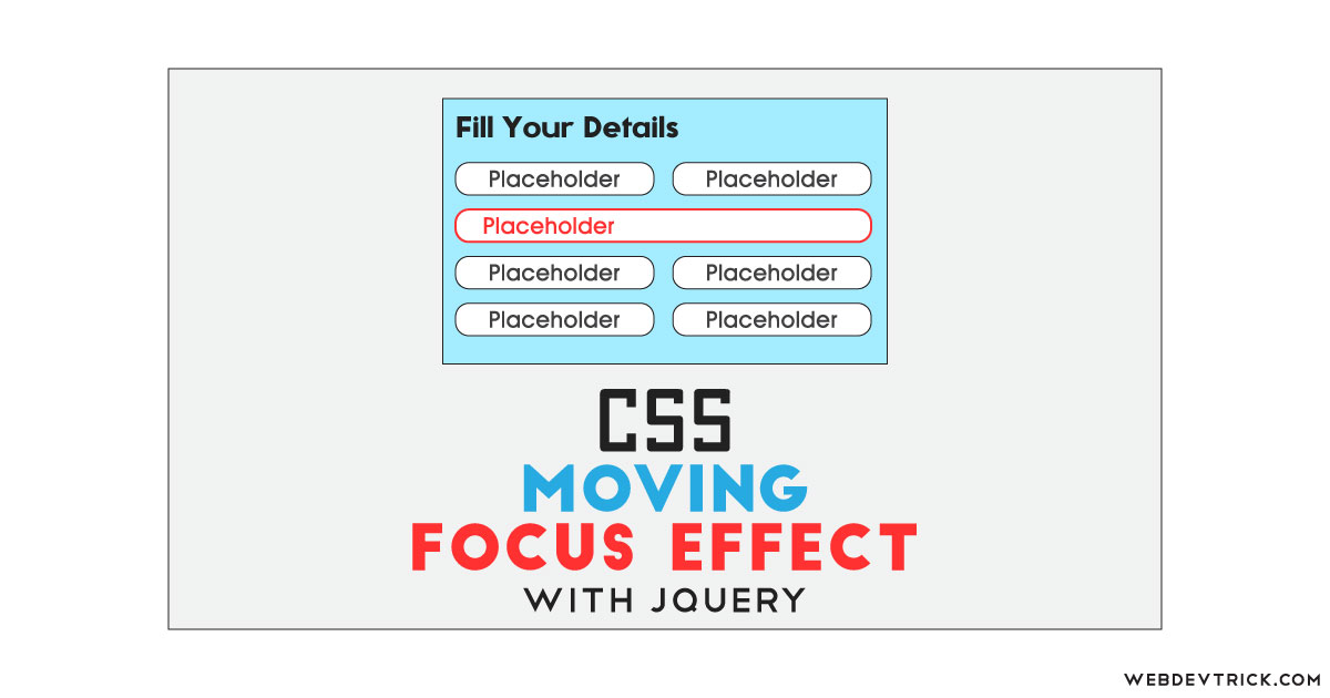 CSS Moving Input Focus Effect With jQuery Inputs in Signup Form