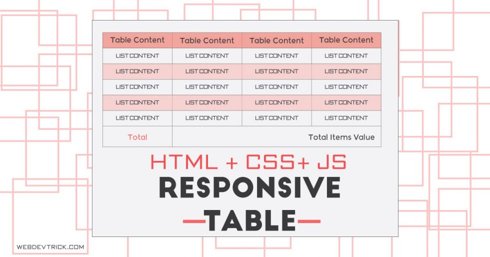 Html Table Css Decoration Examples