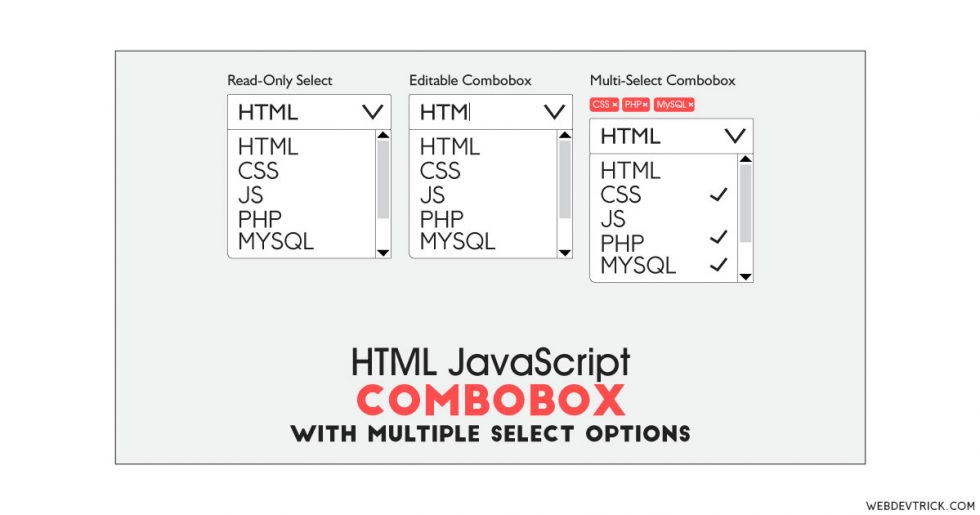 HTML Combobox With JavaScript and CSS Combobox Types & Patterns