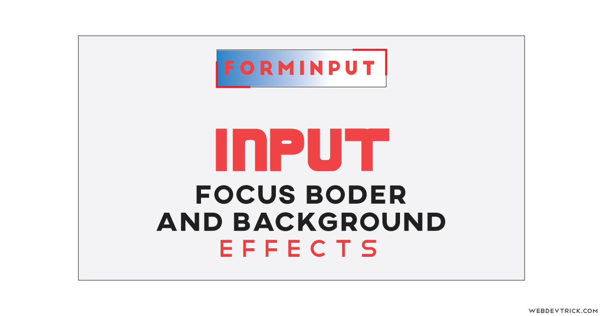 CSS Input Focus & Placeholder Effects Custom Input Animations