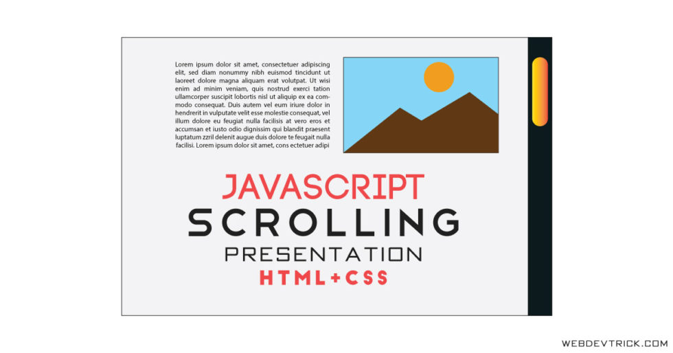 JavaScript Scrolling Presentation HTML CSS Image Change On Scroll