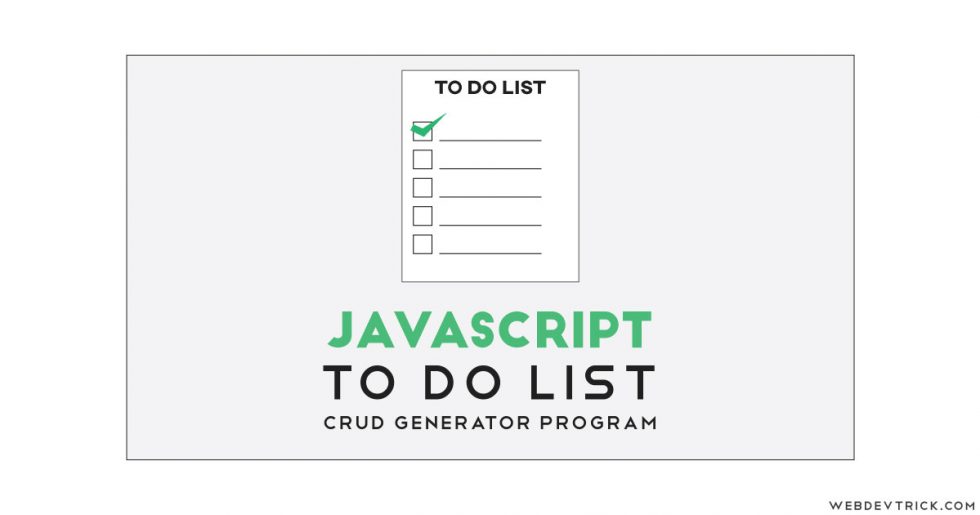 JavaScript To Do List With CSS List With Checked and Delete Options