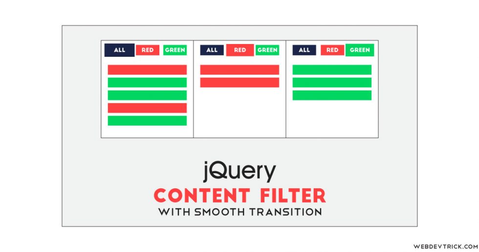 jQuery Filter Example With Smooth Transition jQuery Content Filter